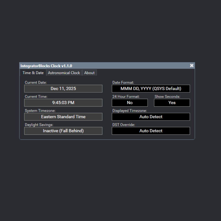 QSYS - Better Time & Date Plugin
