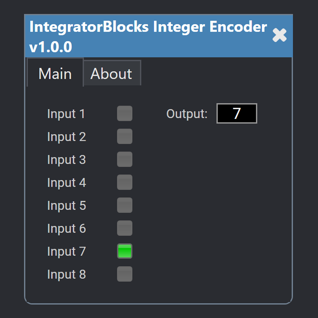 Q-SYS Integer Encoder Plugin