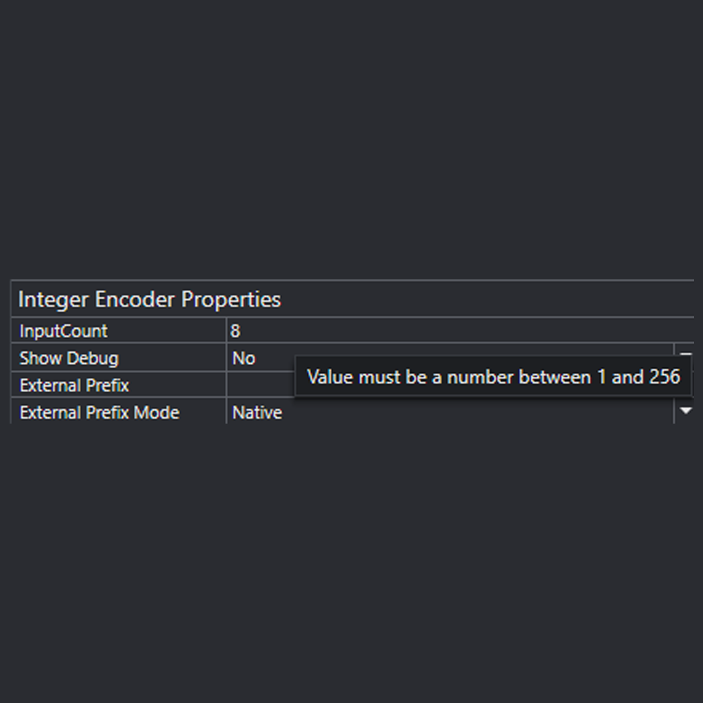 Q-SYS Integer Encoder Plugin