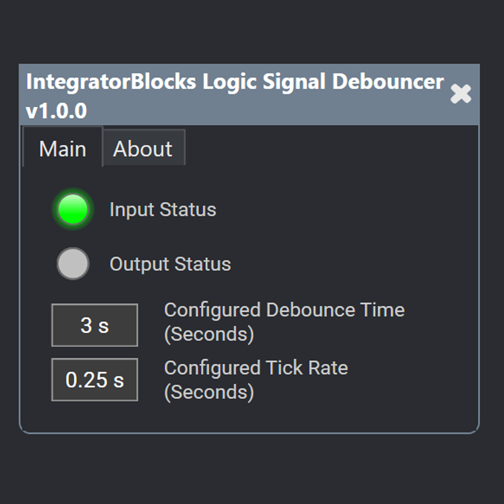 Q-SYS Logic Signal Debouncer Plugin