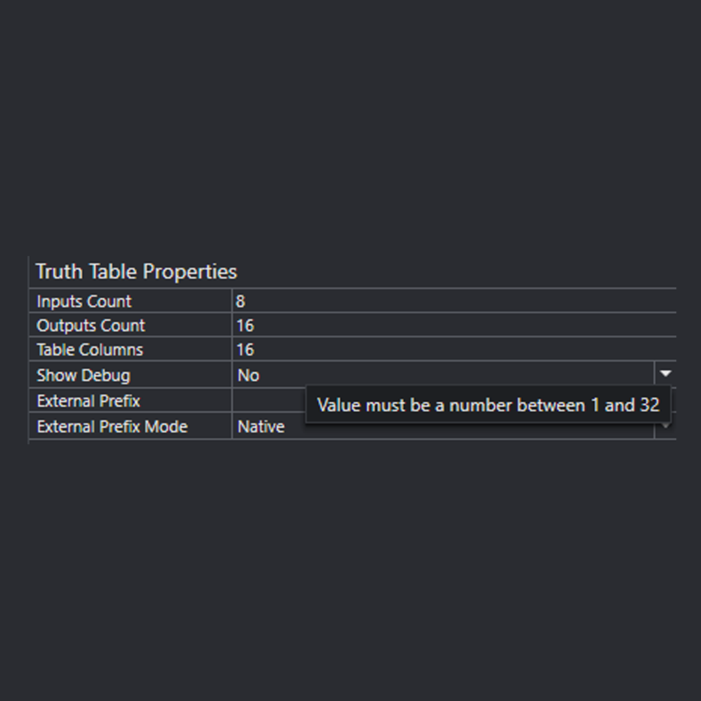 Q-SYS Truth Table Plugin